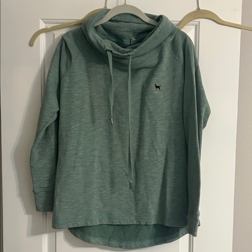 The Black Dog Seafoam Green Hoodie with Flag Logo